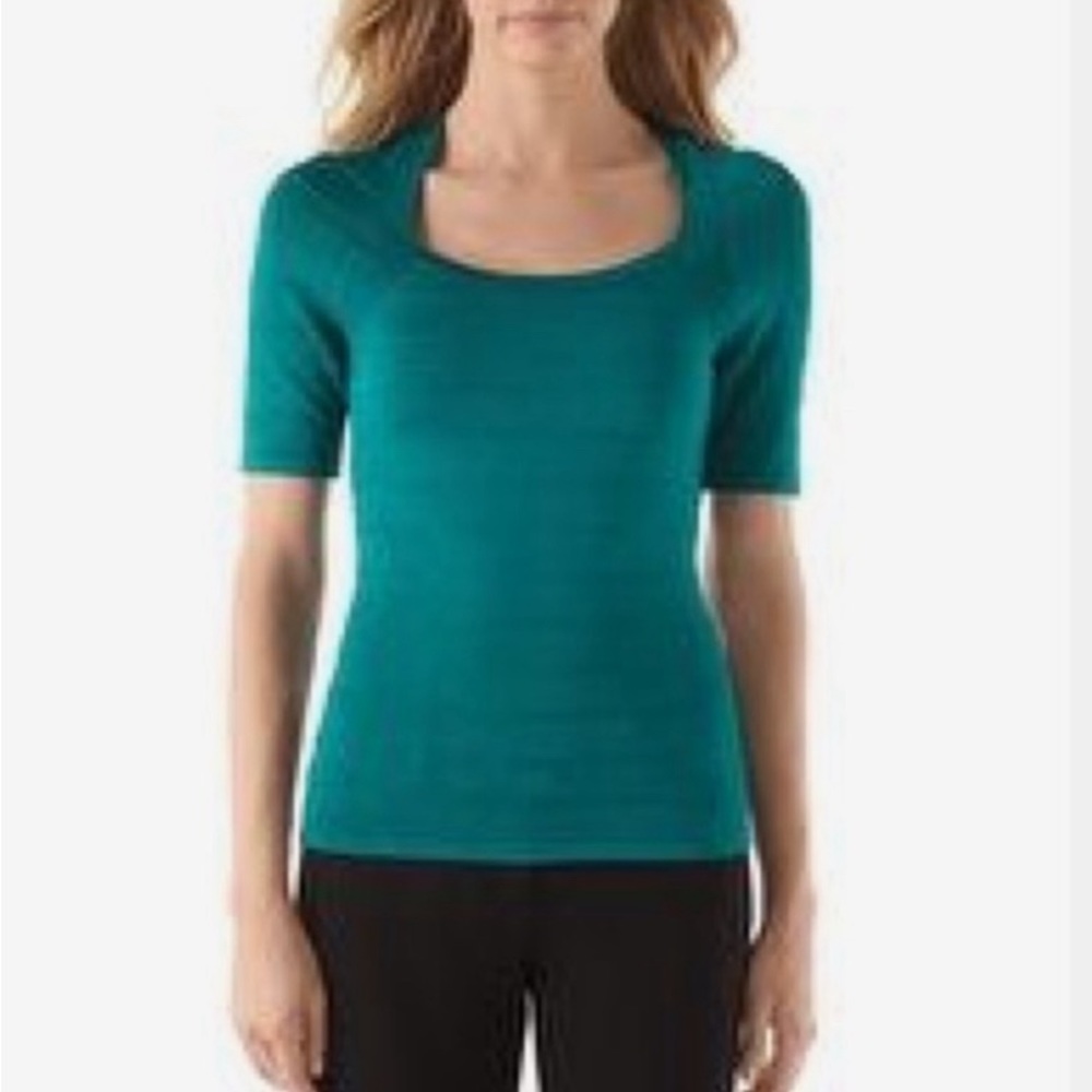 WHBM Bandage Knit Pullover Top Lotus Teal XXS